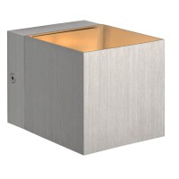 DEVI Nástěnné svítidlo, těleso hliník, povrch bílá nebo hliník, pro žárovku 1x40W, G9, 230V, IP20, tř.1. rozměry 80x80x120mm, svítí nahoru/dolů