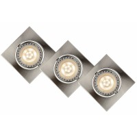 OCISIO SQUARE LED 3X5W GU10 SADA 3ks - Stropní podhledové svítidlo čtvercové. výklopné +-40°, těleso kov, LED 3x5W, GU10, teplá 3000K, 320lm, 230V, IP20, tř.1, rozměry 80x80x60mm, vč.sv.zdr.