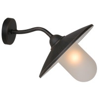 BONHE 1X60W E27 Nástěnné venkovní svítidlo, těleso kov, povrch lak černá mat imitace opotřebení, difuzor sklo opál, pro žárovku 1x60W, E27, 230V, IP44, tř.1. rozměry 300x355x265mm