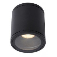 STUBBEK R Stropní svítidlo, těleso kov, povrch černá/bílá, kryt sklo, pro žárovku 1x50W, GU10, stmívatelné, 230V, IP65, tř.1. rozměry d=90mm, h=100mm.