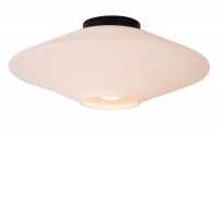 CINCI PL 1x60W, E27 Stropní přisazené svítidlo, těleso kov, povrch černá, difuzor sklo opál, pro žárovku 1x60W, E27, 230V, IP20, tř.1, rozměry d=420mm, h=190mm.