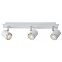 RILOU-LED Stropní svítidlo, nastevitelný směr svícení, těleso kov, povrch lak bílá mat se stříbrnými detaily, LED 3x4,5W, GU10, teplá 3000K, 320lm, 230V, IP20, tř.1. rozměry 440x75x120mm, vč.sv.zdr.