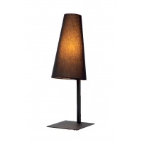 GREGORY Stolní lampa, těleso kov, povrch černá, stínítko textil černá/béžová, pro žárovku 1x60W, E27, 230V, IP20, tř.2, rozměry d=180mm, h=560mm, vypínač na kabelu.