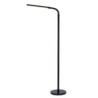 GILLY Stojací lampa, nastav. směr svícení, husí krk, těleso kov, povrch černá/bílá, difuzor plast opál, LED 5W, teplá 2700K, 410lm, 230V, IP20, tř.3, rozměry základna d=200mm, h=1530mm.