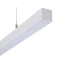 RHYE 30W, 40W, CCT Závěsné| svítidlo, hliníkový profil, černá / bílá, difuzor plast opál, LED 30W, 40W, teplá 3000K neutrální 4000K, nebo CCT, Ra80, 230V, IP40, 1200x50x70mm, vč. lankového. závěsu. lze zkr, spojovatelné do řad