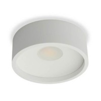 PUCK Stropní, přisazené svítidlo, základna hliník, povrch bílá, LED 10W, 800lm, teplá 3000K, stmívatelné triac, 230V, IP20, tř.1, rozměry d=140mm, h=50mm