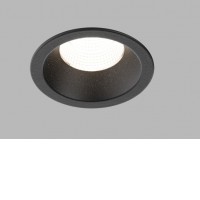 GOGO B 9W IP44 Stropní podhledové bodové svítidlo, těleso hliník, černá/bílá, LED 9W, 735lm, teplá 2700K, stmív. dle typu, vyzař. úhel 60°, UGR<19, Ra90, 230V, do koupelny IP44, rozměry d=82mm, h=52mm.