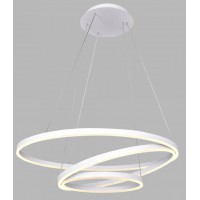 CIRCLE 80 P-Z Závěsné svítidlo, 3 smyčky, těleso hliník, povrch bílá, difuzor plast opál PMMA, LED 136W, 8450lm, teplá 3000K, Ra80, 230V, IP20, rozměry d=800mm, vč závěsu l=1200mm lze zkrátit