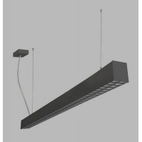 BOLESLAW S, LED 32W, UGR<16 Závěsné svítidlo, těleso hliník, povrch černá, LED 24-32W, 2700-3850lm, teplá 3000K/neutrální 4000K, stmív. dle typu, 230V, IP20, rozměry 1200x85x65mm, vč závěs lanka h=2500mm, lze zkr, svítí dolu/nahoru, dolů.