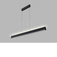 ROUIDRI HL 39W Závěsné svítidlo, kov, povrch černá/bílá, dif plast opál, LED 39W, 3120lm, teplá 3000K, stmív. dle typu, vyzař. úhel 120°, Ra90, UGR<19, 230V, IP20, rozměry 1200x65x35mm, vč závěs lanka l=2000mm, lze zkr., svítí nahoru/dolů.