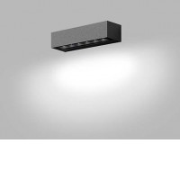 TWARDOGG, 7W, 12W, IP65 Nástěnné svítidlo, těleso hliník, povrch černá-antracit, LED 7W/600lm, 12W/1000lm, teplá 3000K, 230V, IP65, rozměry 220x50x70mm, svítí dolů/nahoru,dolů
