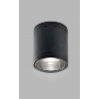 SCHOVA 10W IP65 Stropní venkovní bodové svítidlo, těleso hliník, povrch černá antracit, krycí sklo čiré, LED 10W, 1100lm, nast. teplota CCT teplá 3000K-denní 5700K, 230V, IP65, Ra80, rozměry d=90mm, h=107mm.