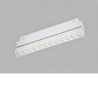 STAK 12W 48V DALI Svítidlo do magnetického systému, kov, bílá/černá, LED 12W, 1068lm, TW dle typu, teplá 3000K/neutr 4000K nebo přepín CCT teplá 2700K/3000K/3300K/3500K/neutr 4000K, stmív, DALI dle typu, vyzař. úhel 38°, 48V, IP20, 236x80x22mm.