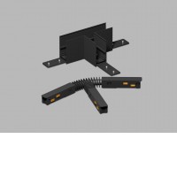 KASEL T spojka 48V DALI T-konektor, spoj pro magnetický systém, materiál hliník, povrch černá/bílá, stmívání DALI, 48V, rozměry 110x68x53mm.