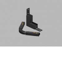 INDHOVE CTV90 48V Rohová L spojka 90°, vertikální odbočení, stropního magnetického systému, materiál hliník, povrch černá/bílá, stmívání DALI, 48V, rozměry 68x26x68mm.