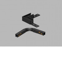 INDHOVE CTH90 48V Rohová L spojka 90°, horizontální odbočení, stropního magnetického systému, materiál hliník, povrch černá/bílá, stmívání DALI, 48V, rozměry 68x27x68mm.