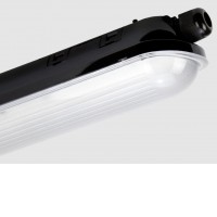 LORAS 21W/30W/40W/55W/80W Průmyslové, prachotěsné svítidlo, těleso plast šedá, nebo černá, difuzor plast, LED 21W/30W/40W/55W/80W, neutrální 4000K/denní 5000K, stmív. dle typu, Ra80, 230V, IP65, IK08, tř.1, rozměry dle typu, průběžné zapojení.