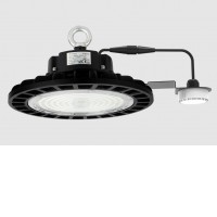 SLUIS UFO 100W/150W/200W, 1-10V, HF senzor Průmyslové svítidlo, HF senzor pohybu, těleso hliník, povrch černá, kryt plast čirý, LED 100W/150W/200W, neutrální 4000K, stmív 1-10, Ra70/Ra80, vyzař. úhel 60°/90°/120°, 230V, PF>0.95, IP65, rozměry dle typu