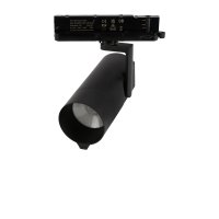 AITrackSpot 35W, CCT 2700K-6500K, RGB Bodové svítidlo, hliník, černá, LED 35W, AI nast CCT teplá 2700K-denní 6500K, Ra98, RGB, vyzař úhel 24°/36°/50°, 230V, IP20, rozměry d=80mm, l=181mm, do 3F lišty Nordic Aluminium