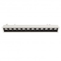 CELLULAR LED 12 Stropní, podhledové, bodové, svítidlo, těleso kov, povrch bílá, komínek bílá, nebo černá, LED 27W, teplá 2700K, nebo 3000K, vyzař. úhel 15°/34°/50, Ra90, 700mA, UGR<13, IP20, rozměry 332x46x50mm