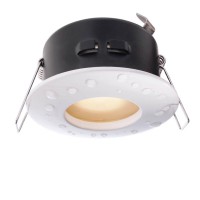 CEILING RING Stropní vestavné svítidlo, těleso hliník, povrch bílá, nebo šedostříbrná, nebo chrom, krycí sklo, pro žárovnku 35W, GU5,3, 12V, do koupelny IP65/IP20, d=84mm, h=42mm