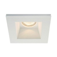FIXED Stropní vestavné bodové čtvercové svítidlo, materiál sádra, barva bílá, pro žárovku 50W, Gx5,3 (GU5,3) 12V, IP20, 125x125mm, h=150mm