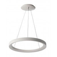 LANEA SU 35W Závěsné svítidlo, těleso hliník, povrch bílá/kávová, difuzor plast opál, LED 35W, 2990lm, teplá 3000K, 230V, IP20, tř.1, rozměry d=480mm, vč závěs lanka l=1500mm, lze zkrátit.