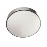 LAVO PL 41W Stropní svítidlo, přímé i nepřímé svícení, těleso hliník, povrch stříbrná, difuzor plast opál, LED 41W, 3460lm, teplá 3000K, stmívatelné TRIAC, 230V, IP20, rozměry d=400mm, h=90mm.