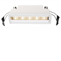 CETI Vestavné buňkové svítidlo, těleso hliník, rámeček bílá mat, LED 10W/700lm, 20W/1120lm, teplá 3000K, stmívatelná, IP20, rozměry dle typu.