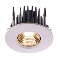 KAPEGO COB LED 8W IP65 Stropní, vestavné, bodové, svítidlo, těleso hliník, povrch bílá, nebo šedostříbrná, sklo čiré, LED 8W, teplá 2700K, nebo neutrální 4200K, vyzař. úhel 40°, 350mA, IP65, d=78mm, h=44mm, napájecí zdroj samostatně