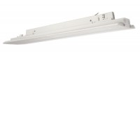 HASEKO 14W-20W/35W-50W/50W 3F Svítidlo do 3F lišty, výklopné +-30°, těleso hliník, povrch bílá/černá, krycí plast čirý, nast. LED 14W-20W/35W-50W/50W, teplá 3000K/neutrální 4000K, stmív DALI dle typu, Ra80, 230V, IP20, rozměry dle typu.