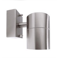 BONA GU10 1X35W IP44 Nástěnné venkovní svítidlo, materiál nerez, povrch šedostříbrná, měděná, difuzor sklo čiré, pro žárovku 1x35W, GU10, 230V, IP44, tř.1, rozměry d=60mm, 110x115mm, svítí dolů