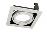 NOWA rám ISQ Podhledové, bodové svítidlo, materiál hliník, povrch bílá, pro LED modul 31W, rozměry 140x140x77mm