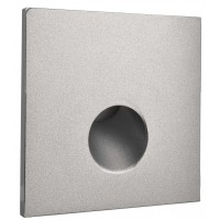 ALWAID Dekorativní kryt pro vestavné svítidlo do stěny, čtvercové, materiál hliník, povrch bílá/stříbrná/černá, detail kruhový výřez, rozměry 75x75x22mm.