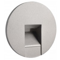 ALWAID Dekorativní kryt pro vestavné svítidlo do stěny, kruhové, materiál hliník, povrch bílá/stříbrná/černá, detail čtvercový výřez, rozměry d=78mm.