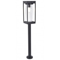 FAMILIS FL 1x2W, PIR SOLAR Sloupkové solární svítidlo, PIR senzor, záběr 120°, dosah 10m, hliník, černá mat, krycí sklo čiré, pro žárovku 1x2W, stmív STEP, P44, tř.3, 120x120mm, h=760mm, bodec do záhonu