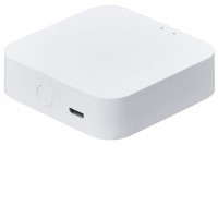 TUYA GW, W Brána, gateway, bridge pro smart systém Tuya, WiFi 2.4GHz, Bluetooth, pro komunikaci čidel a spotřebičů a Google Assistant, Alexa, napájení microUSB, IP20, rozměry 60x60x16mm.