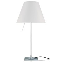 COSTANZIA-LED Stolní lampa, základna kov, stínítko plast, pro žárovku 1x6W, E14, 230V, IP20, tř.2. rozměry d=260mm h=510mm, vč.sv.zdr.