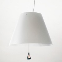 COSTANZA Závěs svítidla, základna hliník, povrch šedostříbrná lesk, LED 1x26W, teplá 2700K, 2300lm, 230V, IP20, tř.2. h=1000-2500mm, POUZE ZÁVĚS, STÍNÍTKO DODÁV8NO SAMOSTATNĚ
