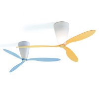 D28 BLOW TĚLESO VENTILÁTORU Těleso ventilátoru, základna kov, difuzor plast opál, pro žárovku 1x100W, E27, A60, 230V, IP20, tř.1, d=240mm, h=400mm, listy vrtule a dálkové ovládání SAMOSTATNĚ