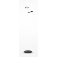 JANITO FL 12W Stojací lampa, nastav směr svícení, těleso kov, povrch černá, difuzor plast opál, LED 12W, teplá 3000K, 1000lm, stmívatelná, 230V, IP20, tř.2, rozměry d=250mm, h=1450mm.