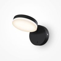 JANITO WL  II 6W Nástěnné svítidlo, nastav. směr svícení, těleso kov, povrch černá, difuzor plast opál, LED 6W, 550lm, teplá 3000K, stmívatelné, Ra80, 230V, IP20, rozměry d=120mm, 195x106mm.
