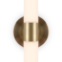 IMAGOS WL 16W Nástěnné svítidlo, těleso kov, povrch mosaz/bílá/černá, difuzor plast opál, LED 16W, 1400lm, teplá 3000K, Ra80, 230V, IP20, tř.1, rozměry dle typu.