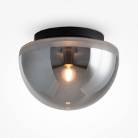 INDE PL 1x60W, E27 Stropní svítidlo, základna kov, povrch černá/zlatá, stínítko sklo opál/černá, pro žárovku 1x60W, E27, 230V, IP20, rozměry d=315mm, h=220mm.