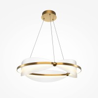 DELIVE HL 45W Závěsné svítidlo, lustr, základna kov, povrch mosaz, difuzor plast opál, LED 45W, 2700lm, teplá 3000K, Ra80, 230V, IP20, rozměry d=600mm, vč závěs lanka l=3180mm, lze zkrátit.