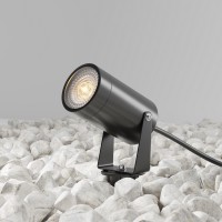 CHEFE 1x20W, GU10, IP65 Venkovní, bodové svítidlo, nastav. směr svícení, těleso hliník, povrch černá, pro žárovku 1x20W, GU10, 230V, IP65, tř.1. rozměry d=56mm, h=295mm s bodcem do záhonu.