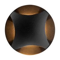 TYTUS WL II 3W, IP65 Vestavné venkovní svítidlo do stěny, těleso kov, povrch černá, LED 3W, 60lm, teplá 3000K, Ra80, 230V, IP65, rozměry d=62mm.