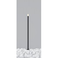 FORUS FL 1W, IP65 Sloupkové venkovní svítidlo, těleso kov, povrch černá grafit, difuzor plast opál, LED 1W, 50lm, teplá 3000K, Ra80, 230V, IP65, rozměry dle typu, s bodcem do záhonu.