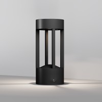 VIKY WL 9W IP65 Nástěnné venkovní svítidlo, těleso kov, povrch černá grafit, LED 9W, 450lm, teplá 3000K, Ra80, 230V, IP65, tř.1, rozměry d=90mm, h=200mm.