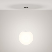 TRABO HL 1x30W, E27, IP54 Závěsné venkovní svítidlo, těleso plast, difuzor plast opál, pro žárovku 1x30W, E27, 230V, IP54, tř.1, rozměry d=300mm, závěs kabel černý/bílý.